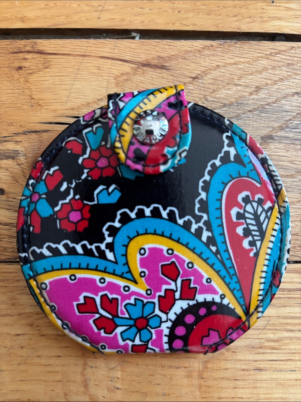 Vera Bradley Paisley Compact mirror in Black, Pink, Blue, Yellow